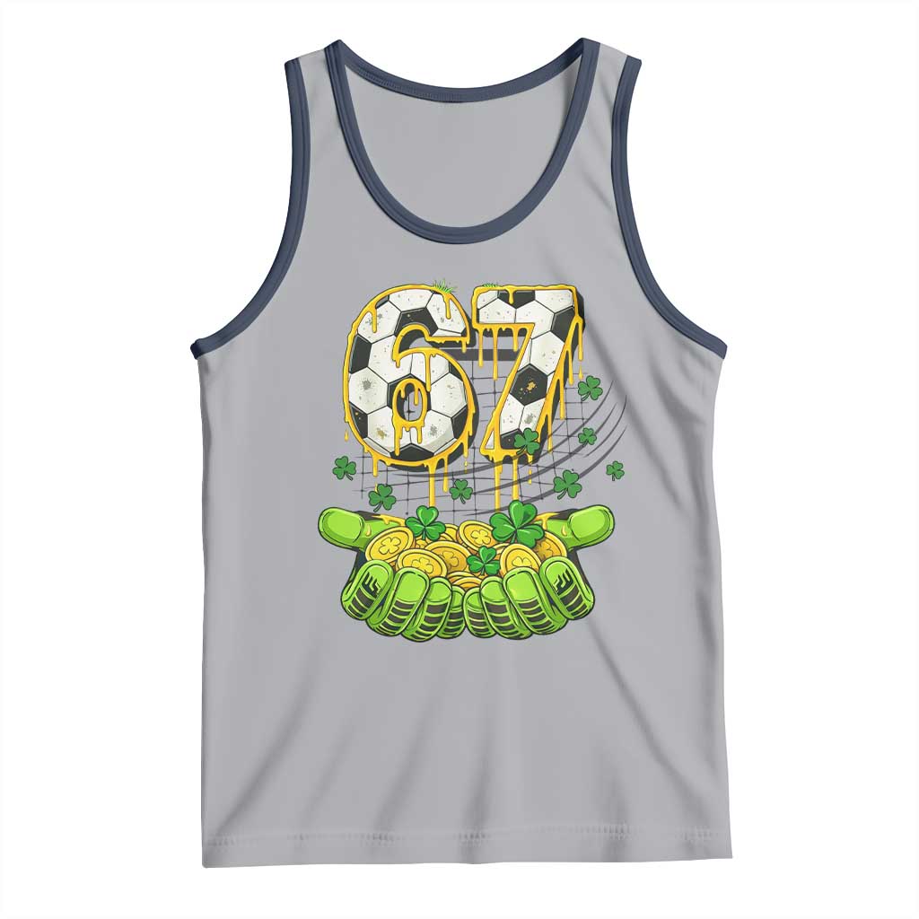 67 Soccer St Patricks Day Tank Top Funny Six Seven Gen Alpha Meme Drip