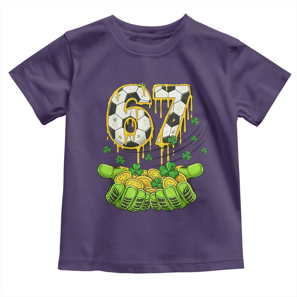 67 Soccer St Patricks Day Toddler T Shirt Funny Six Seven Gen Alpha Meme Drip