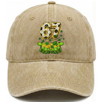 67 Soccer St Patricks Day Washed Cotton Baseball Cap Funny Six Seven Gen Alpha Meme Drip