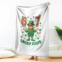 67 Basketball St Patricks Day Throw Blanket Funny Six Seven Leprechaun Meme