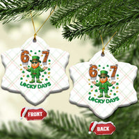 67 Basketball St Patricks Day Ceramic Ornament Funny Six Seven Leprechaun Meme