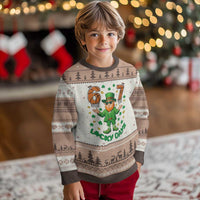 67 Basketball St Patricks Day Ugly Christmas Sweater Funny Six Seven Leprechaun Meme