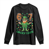 67 Basketball St Patricks Day Long Sleeve Shirt Funny Six Seven Leprechaun Meme