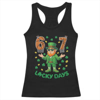 67 Basketball St Patricks Day Racerback Tank Top Funny Six Seven Leprechaun Meme