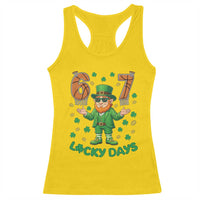 67 Basketball St Patricks Day Racerback Tank Top Funny Six Seven Leprechaun Meme