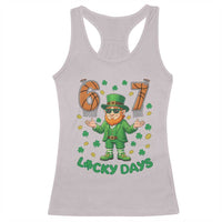 67 Basketball St Patricks Day Racerback Tank Top Funny Six Seven Leprechaun Meme