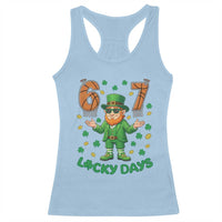 67 Basketball St Patricks Day Racerback Tank Top Funny Six Seven Leprechaun Meme