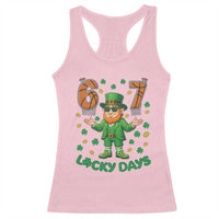 67 Basketball St Patricks Day Racerback Tank Top Funny Six Seven Leprechaun Meme
