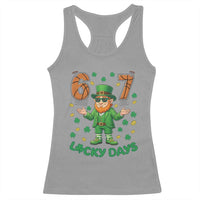 67 Basketball St Patricks Day Racerback Tank Top Funny Six Seven Leprechaun Meme