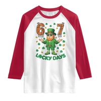 67 Basketball St Patricks Day Raglan Shirt Funny Six Seven Leprechaun Meme