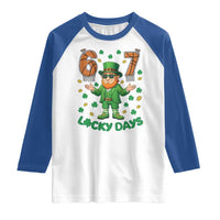 67 Basketball St Patricks Day Raglan Shirt Funny Six Seven Leprechaun Meme