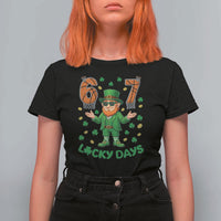 67 Basketball St Patricks Day T Shirt For Women Funny Six Seven Leprechaun Meme