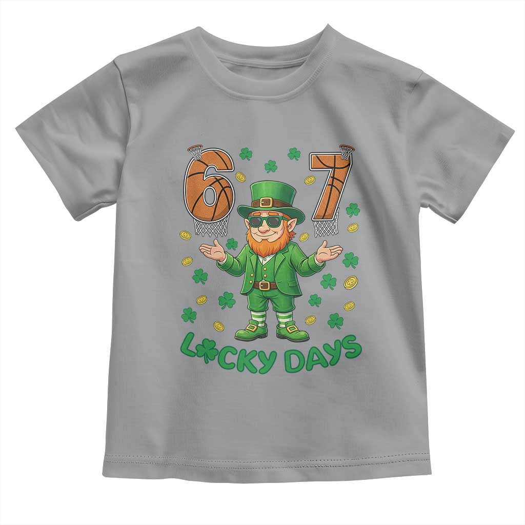 67 Basketball St Patricks Day Toddler T Shirt Funny Six Seven Leprechaun Meme