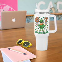 67 Basketball St Patricks Day Tumbler With Handle Funny Six Seven Leprechaun Meme