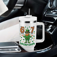 67 Basketball St Patricks Day Tumbler With Handle Funny Six Seven Leprechaun Meme