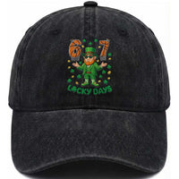 67 Basketball St Patricks Day Washed Cotton Baseball Cap Funny Six Seven Leprechaun Meme