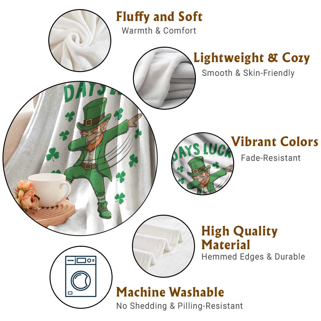 Funny Dabbing Leprechaun St Patricks Day Throw Blanket Days Lucky
