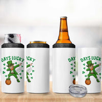 Funny Dabbing Leprechaun St Patricks Day 4 in 1 Can Cooler Tumbler Days Lucky