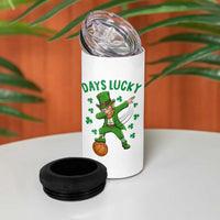 Funny Dabbing Leprechaun St Patricks Day 4 in 1 Can Cooler Tumbler Days Lucky