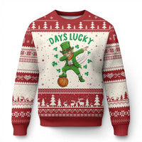 Funny Dabbing Leprechaun St Patricks Day Ugly Christmas Sweater Days Lucky