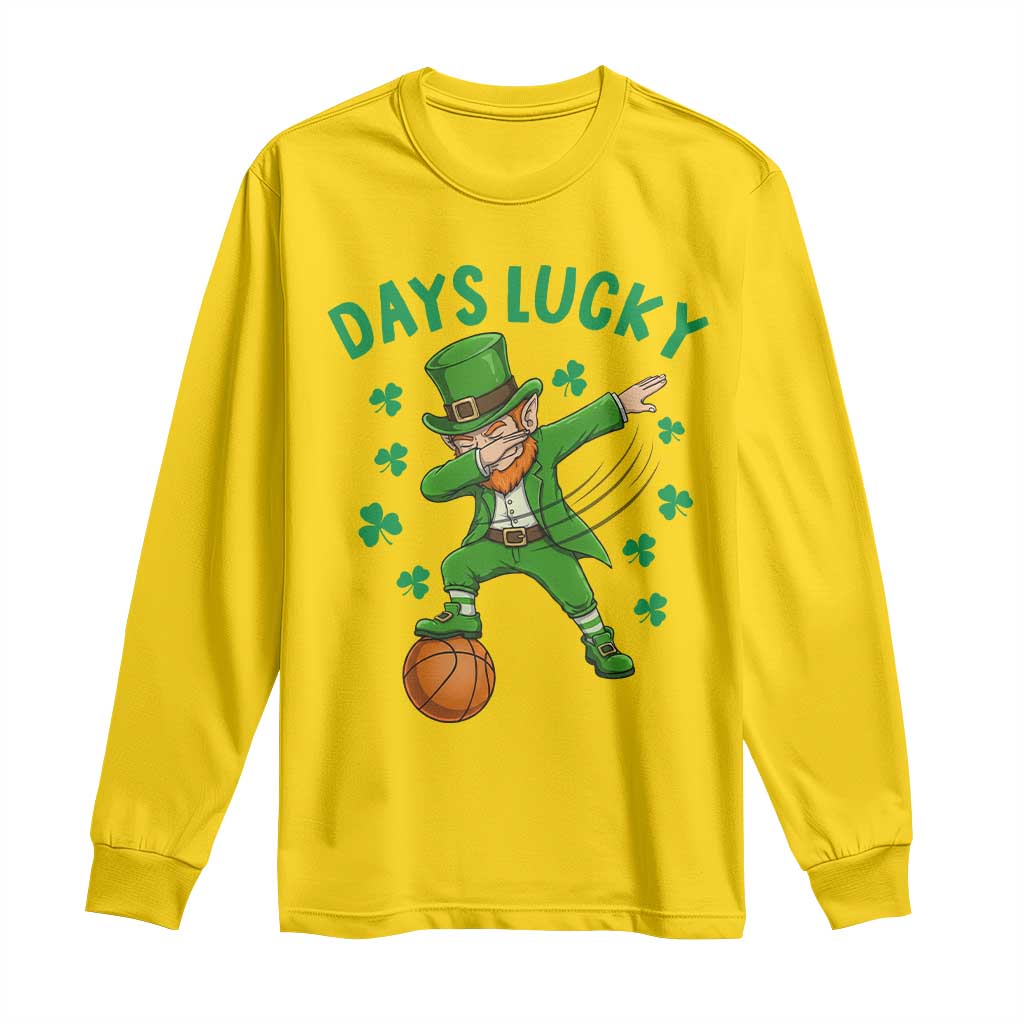 Funny Dabbing Leprechaun St Patricks Day Long Sleeve Shirt Days Lucky