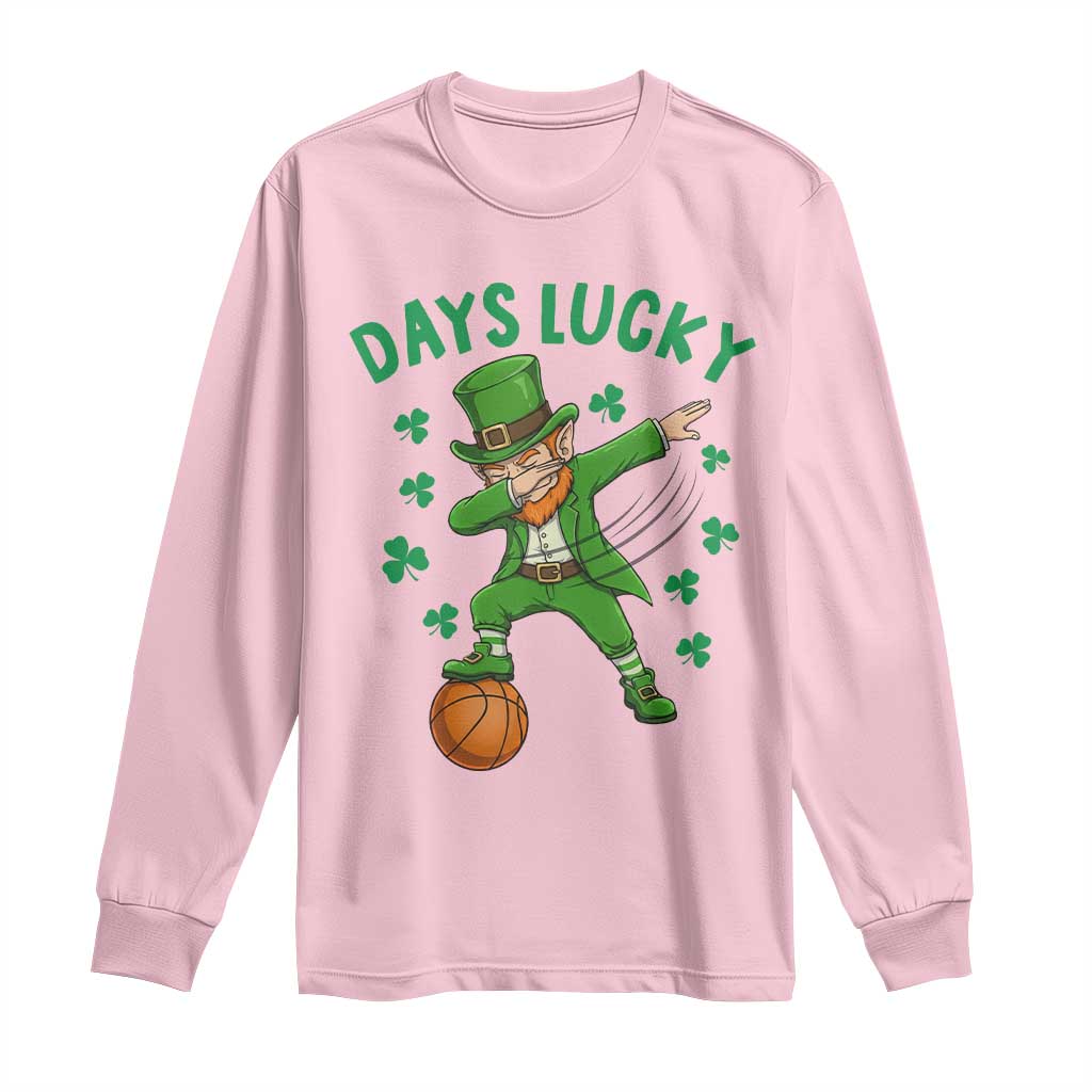Funny Dabbing Leprechaun St Patricks Day Long Sleeve Shirt Days Lucky