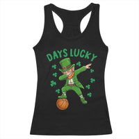 Funny Dabbing Leprechaun St Patricks Day Racerback Tank Top Days Lucky