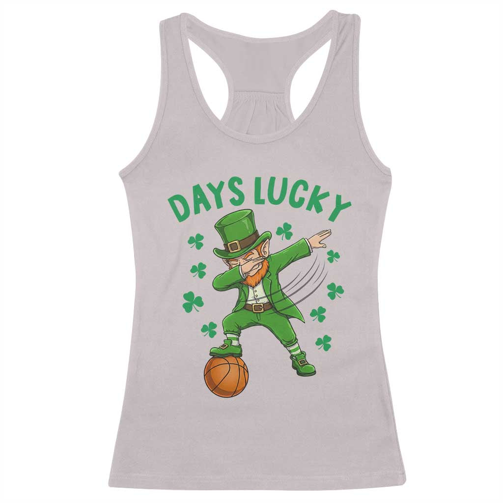 Funny Dabbing Leprechaun St Patricks Day Racerback Tank Top Days Lucky