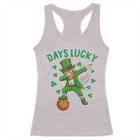 Funny Dabbing Leprechaun St Patricks Day Racerback Tank Top Days Lucky