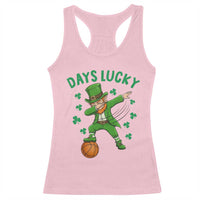 Funny Dabbing Leprechaun St Patricks Day Racerback Tank Top Days Lucky