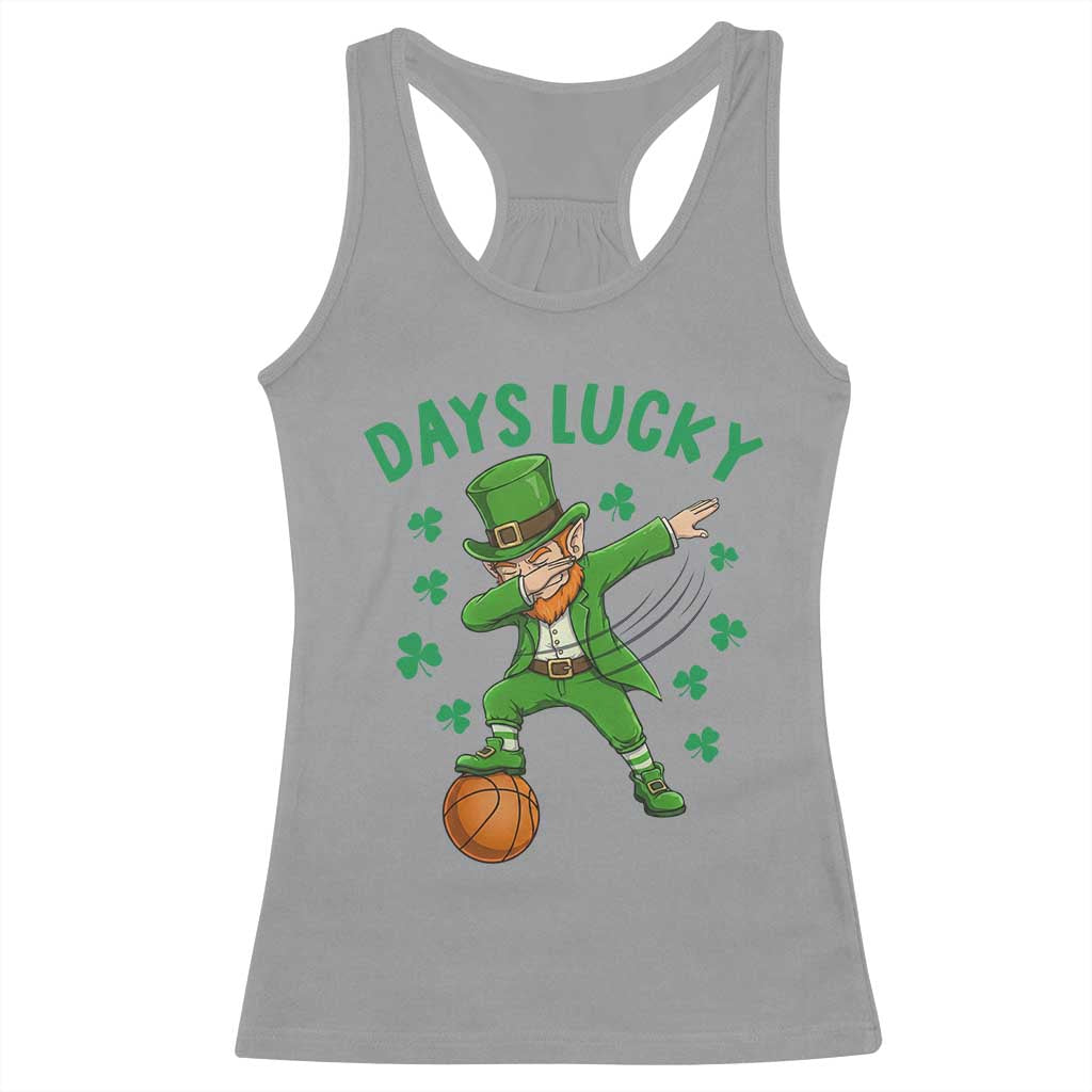 Funny Dabbing Leprechaun St Patricks Day Racerback Tank Top Days Lucky