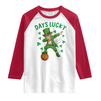 Funny Dabbing Leprechaun St Patricks Day Raglan Shirt Days Lucky