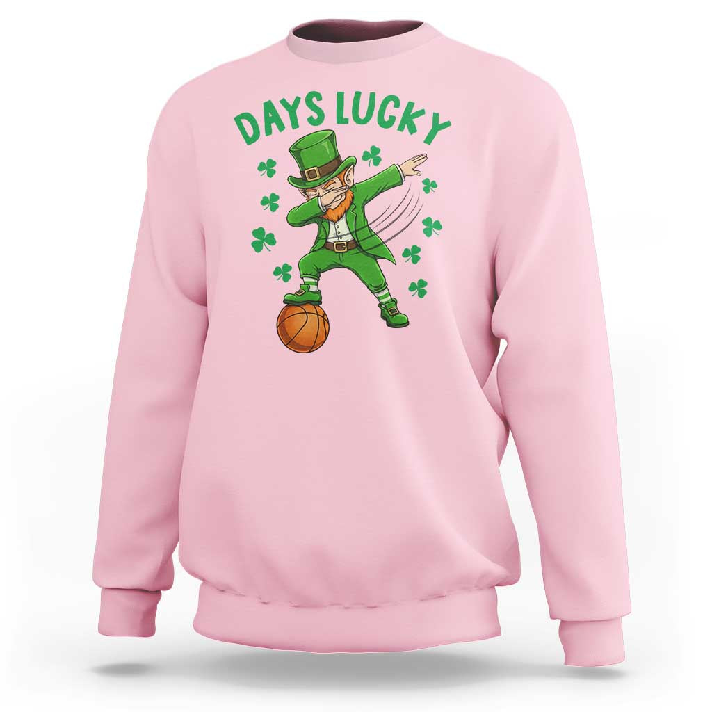 Funny Dabbing Leprechaun St Patricks Day Sweatshirt Days Lucky