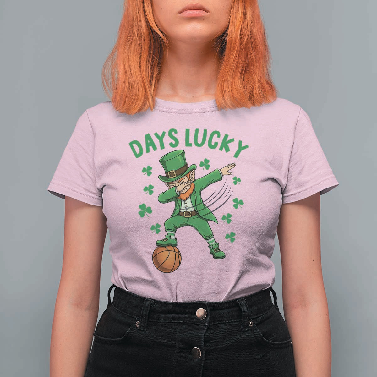 Funny Dabbing Leprechaun St Patricks Day T Shirt For Women Days Lucky