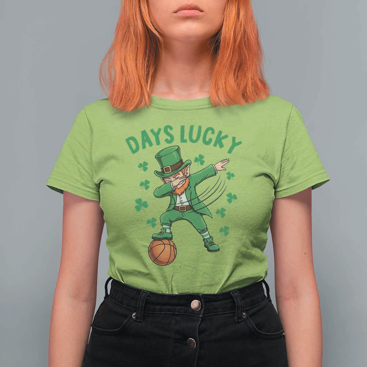 Funny Dabbing Leprechaun St Patricks Day T Shirt For Women Days Lucky