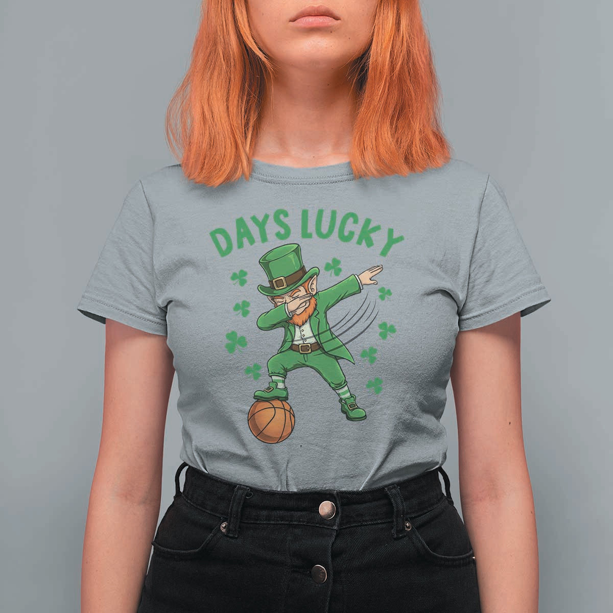 Funny Dabbing Leprechaun St Patricks Day T Shirt For Women Days Lucky