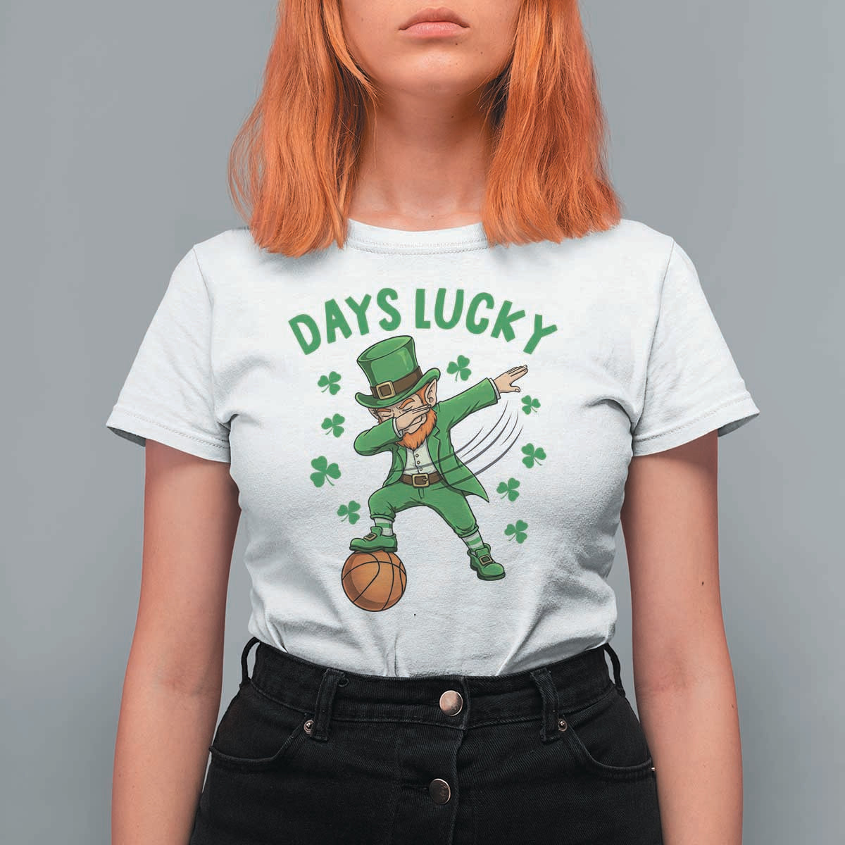 Funny Dabbing Leprechaun St Patricks Day T Shirt For Women Days Lucky