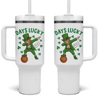Funny Dabbing Leprechaun St Patricks Day Tumbler With Handle Days Lucky