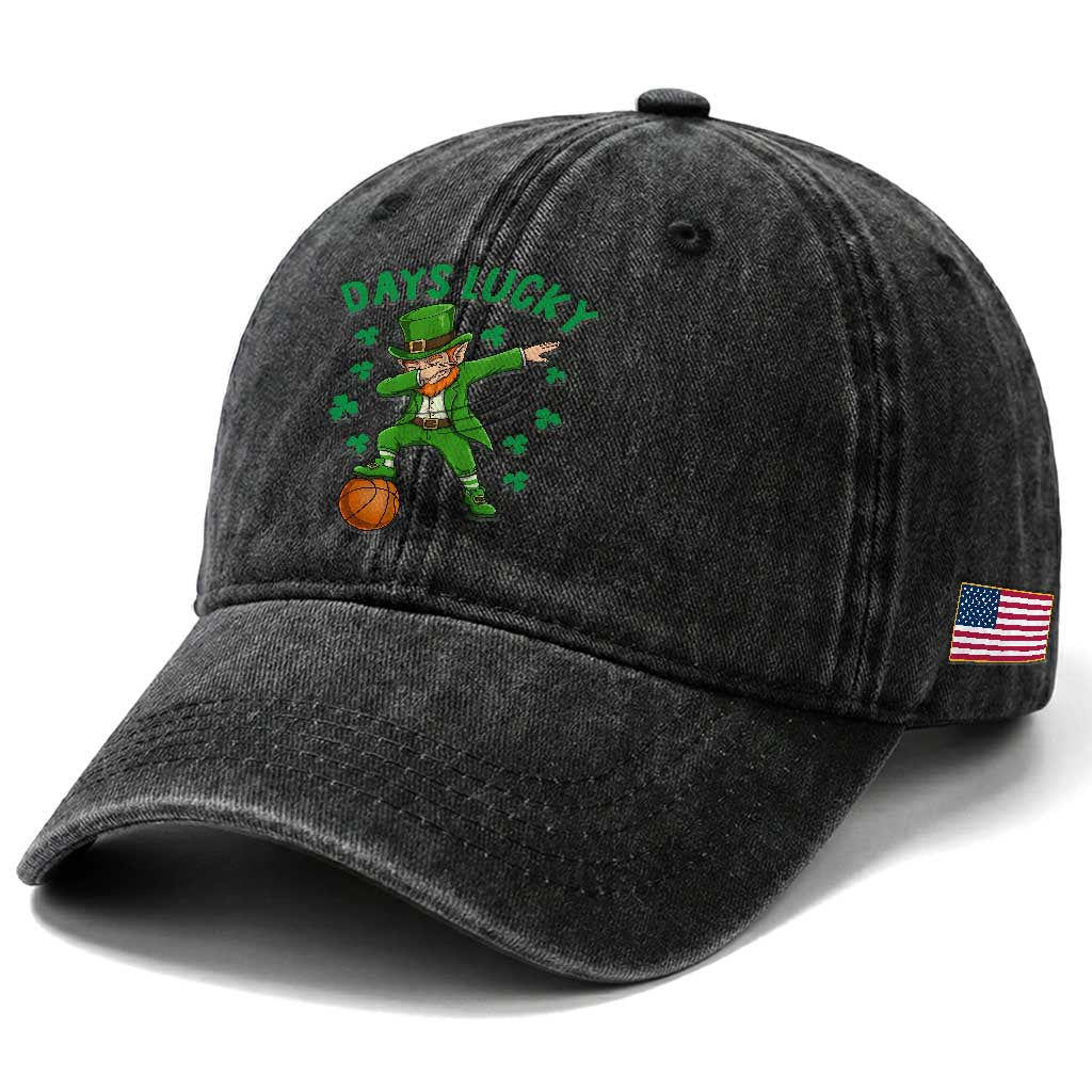 Funny Dabbing Leprechaun St Patricks Day Washed Cotton Baseball Cap Days Lucky