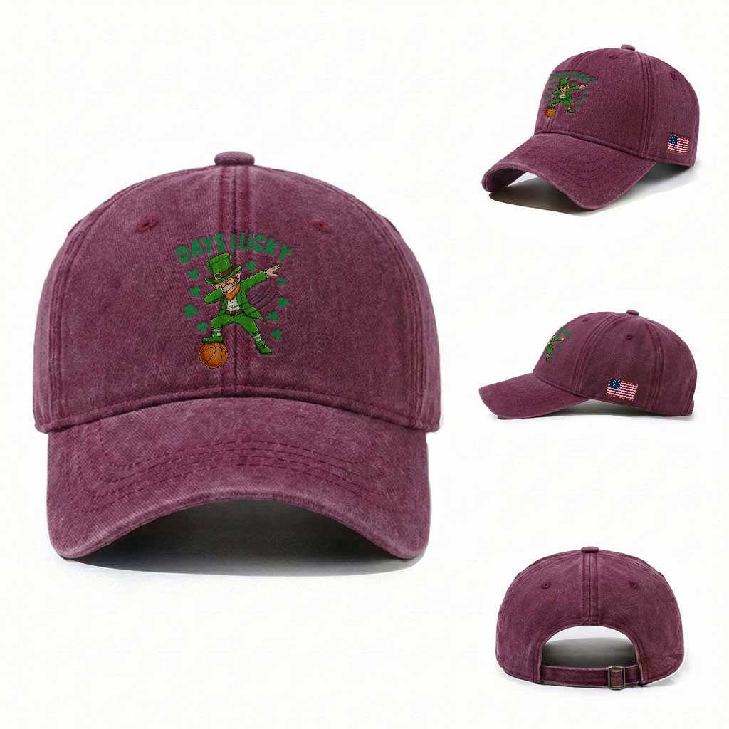 Funny Dabbing Leprechaun St Patricks Day Washed Cotton Baseball Cap Days Lucky