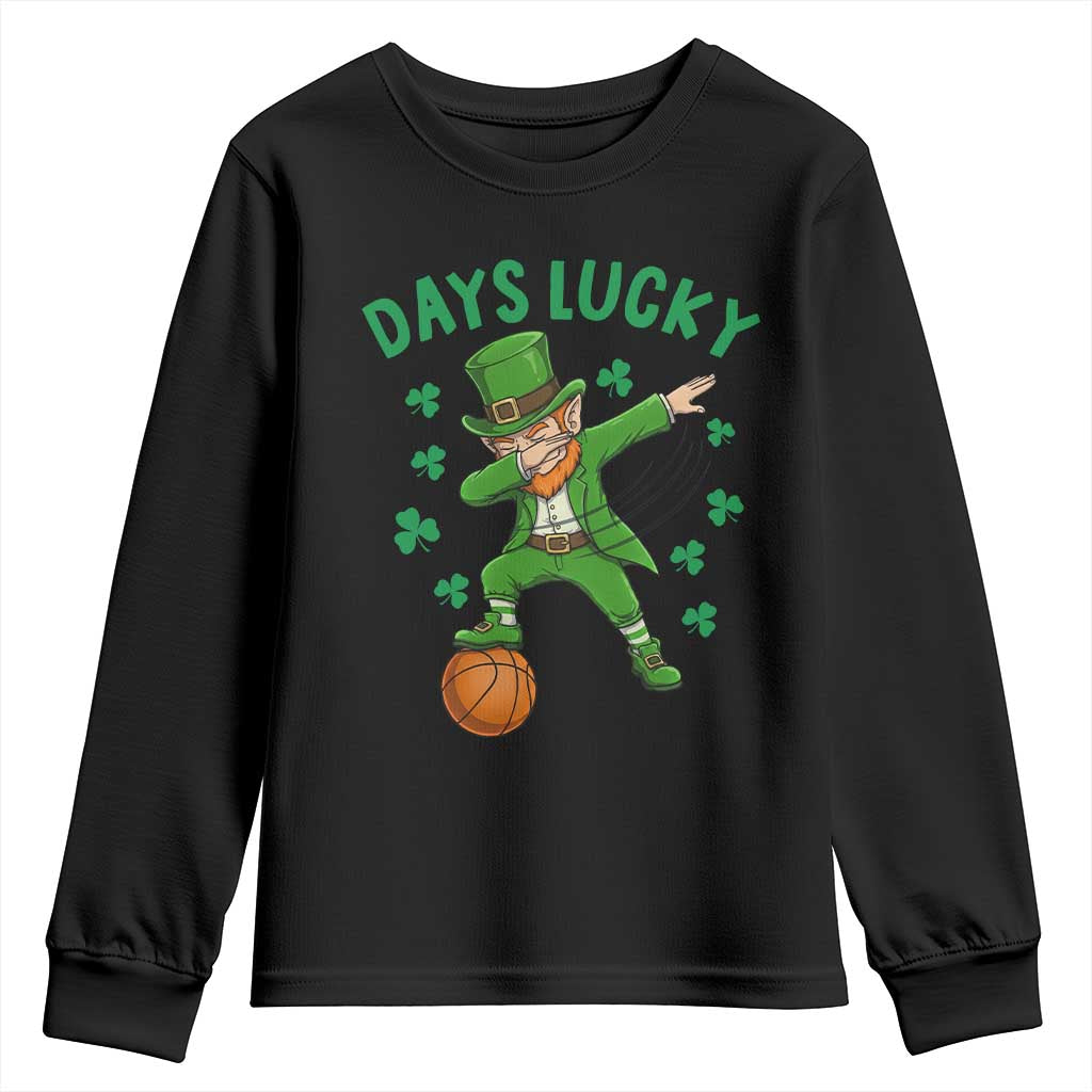 Funny Dabbing Leprechaun St Patricks Day Youth Sweatshirt Days Lucky