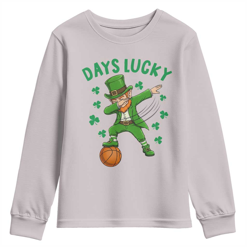 Funny Dabbing Leprechaun St Patricks Day Youth Sweatshirt Days Lucky