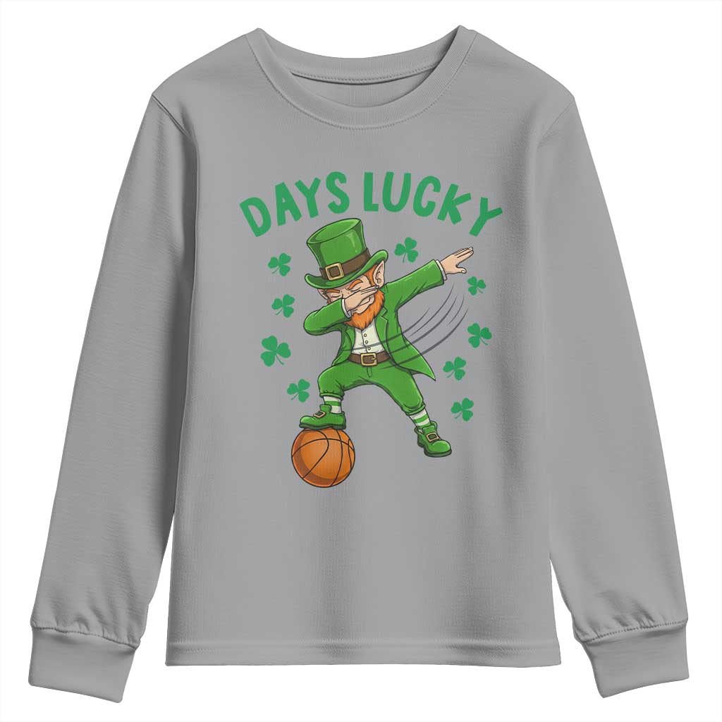 Funny Dabbing Leprechaun St Patricks Day Youth Sweatshirt Days Lucky