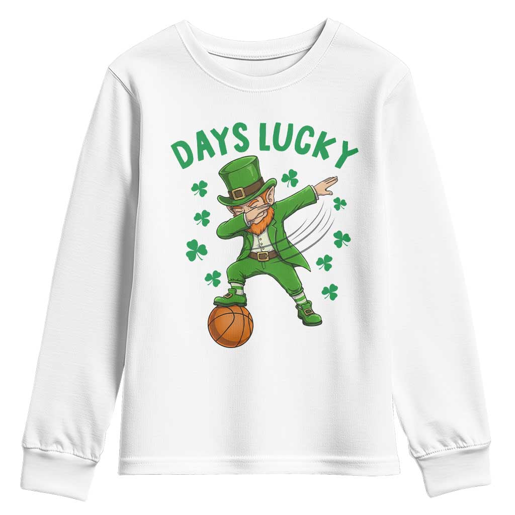 Funny Dabbing Leprechaun St Patricks Day Youth Sweatshirt Days Lucky