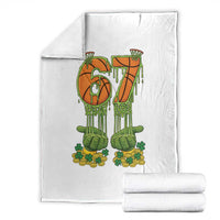 67 Basketball St Patricks Day Throw Blanket Funny Six Seven Gen Alpha Meme Drip