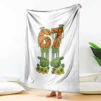 67 Basketball St Patricks Day Throw Blanket Funny Six Seven Gen Alpha Meme Drip