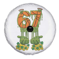 67 Basketball St Patricks Day Spare Tire Cover Funny Six Seven Gen Alpha Meme Drip
