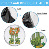 67 Basketball St Patricks Day Spare Tire Cover Funny Six Seven Gen Alpha Meme Drip