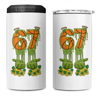 67 Basketball St Patricks Day 4 in 1 Can Cooler Tumbler Funny Six Seven Gen Alpha Meme Drip