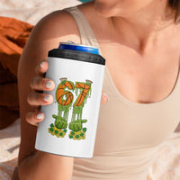 67 Basketball St Patricks Day 4 in 1 Can Cooler Tumbler Funny Six Seven Gen Alpha Meme Drip